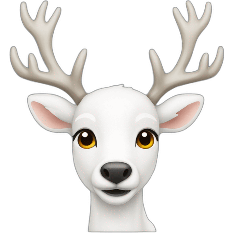 White deer  emoji