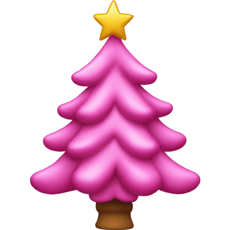 Christmas tree with pink deko emoji