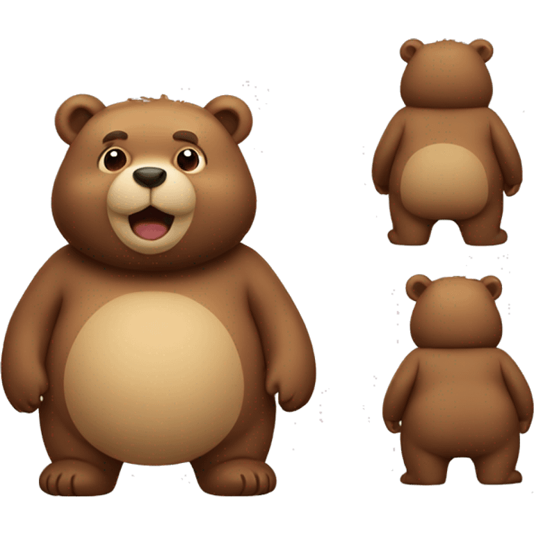 chubby bear with a belly emoji