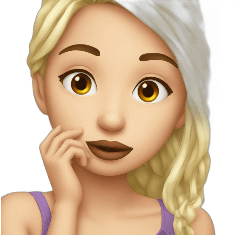 Girl kissing emoji