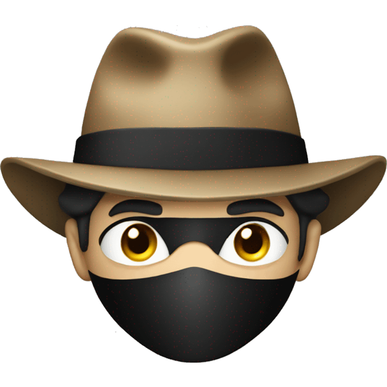 A thief with a mask and a black hat emoji