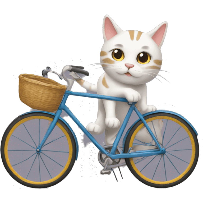 cat with bicycle emoji