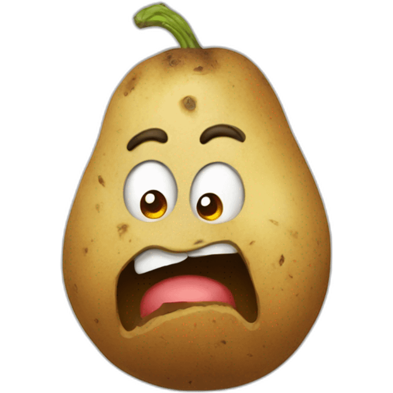 Angry potato emoji