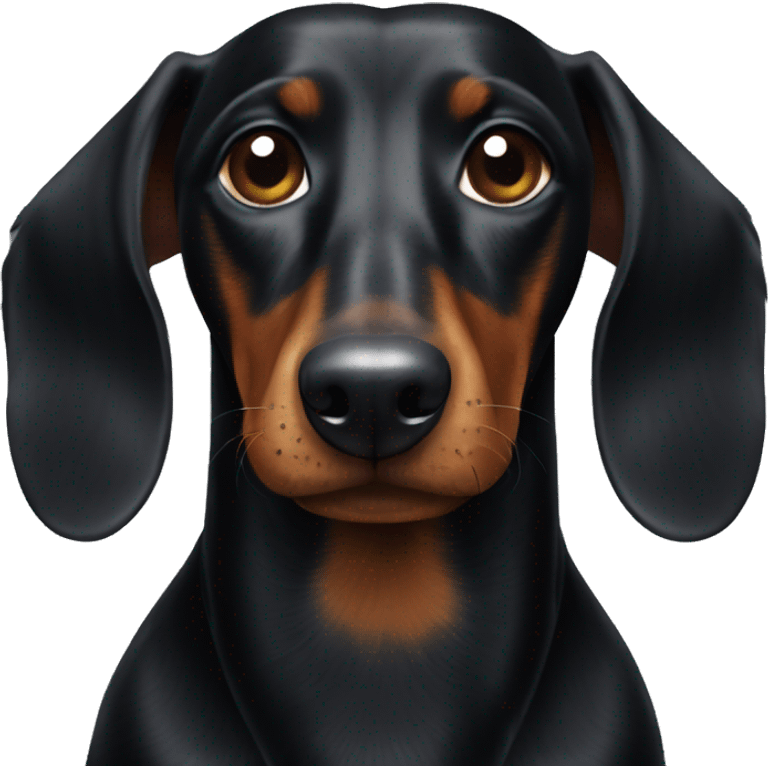 Old all black dachshund emoji