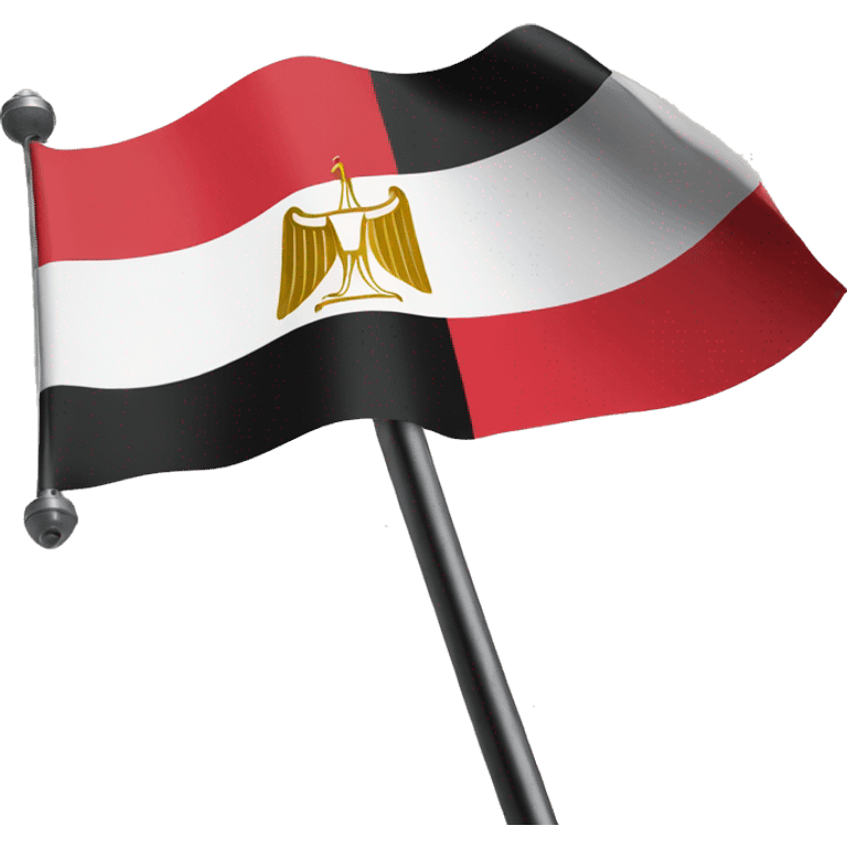 Egyptian Flag on pole emoji