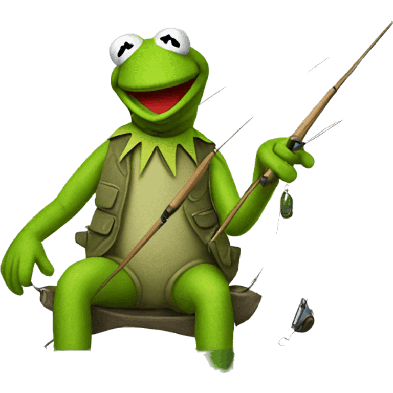 kermit fishing  emoji