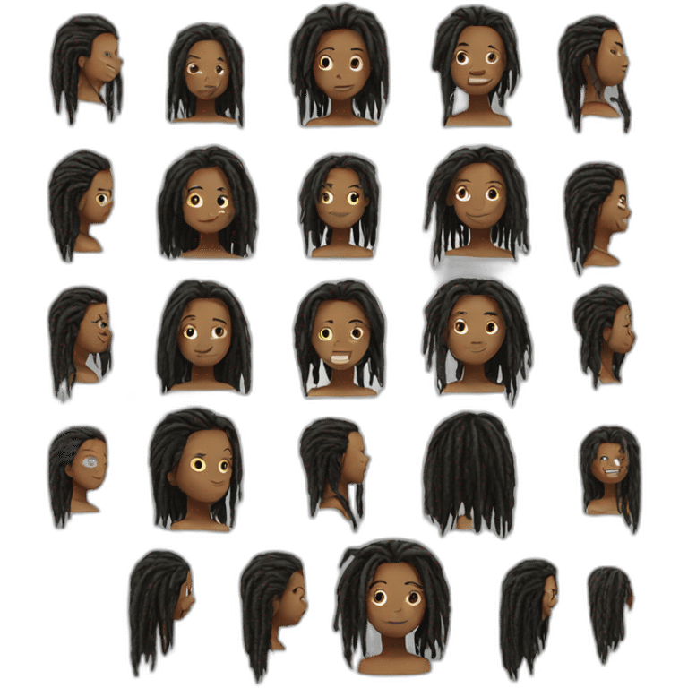 Avatar avec des dread locs emoji