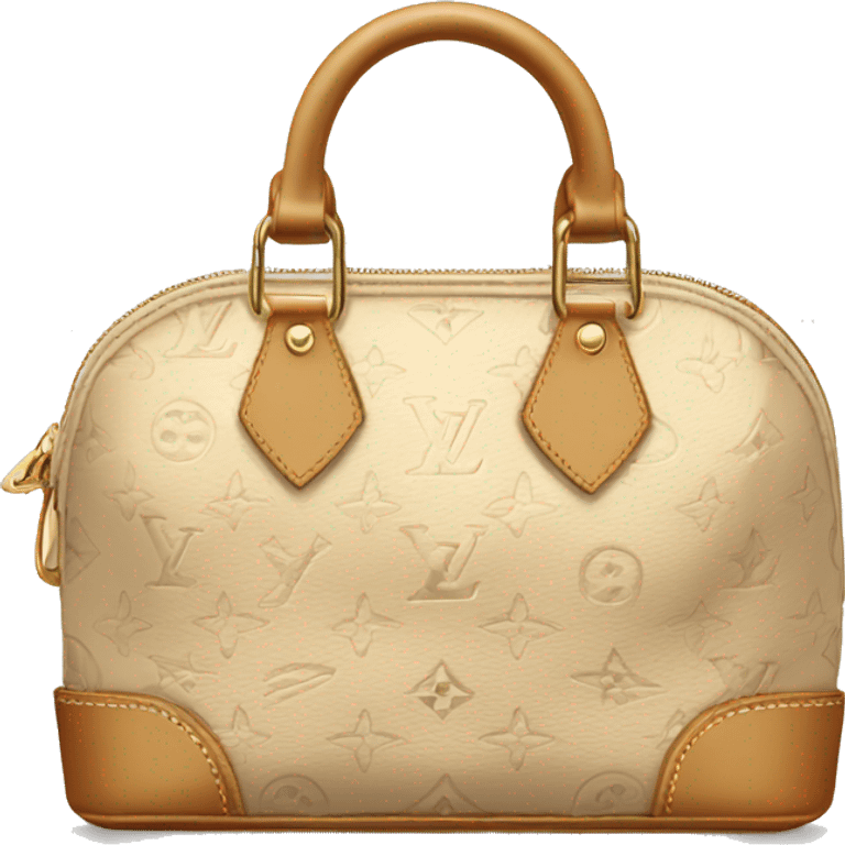 Beige Luis Vuitton Handbag emoji