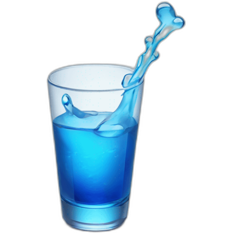 Blue alcohol in one shooter glass emoji