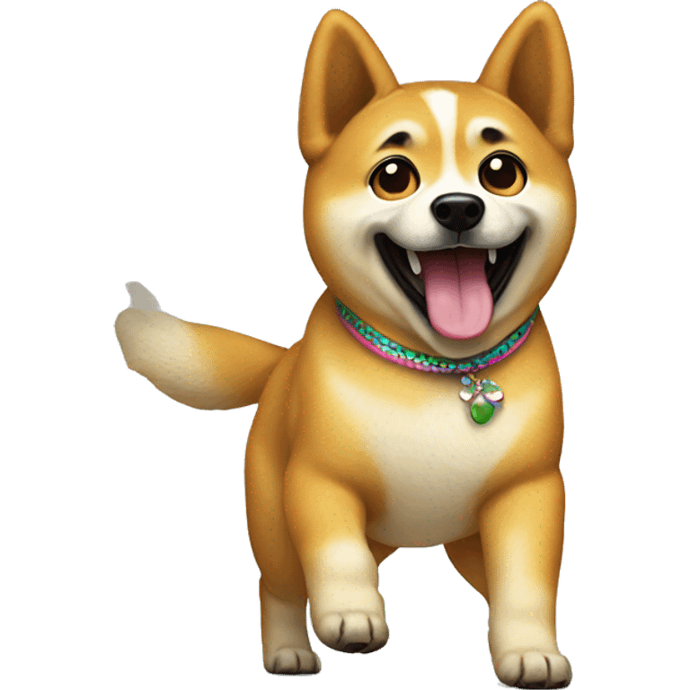 doge dog dancing samba emoji