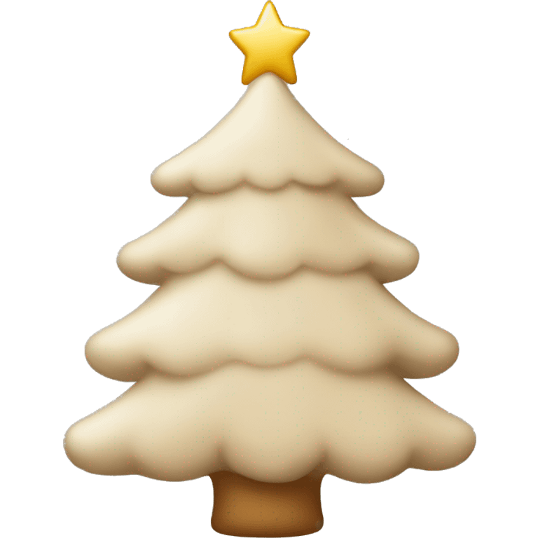 beige Christmas tree decoration  emoji