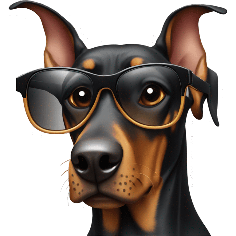 Doberman with sunglasses  emoji