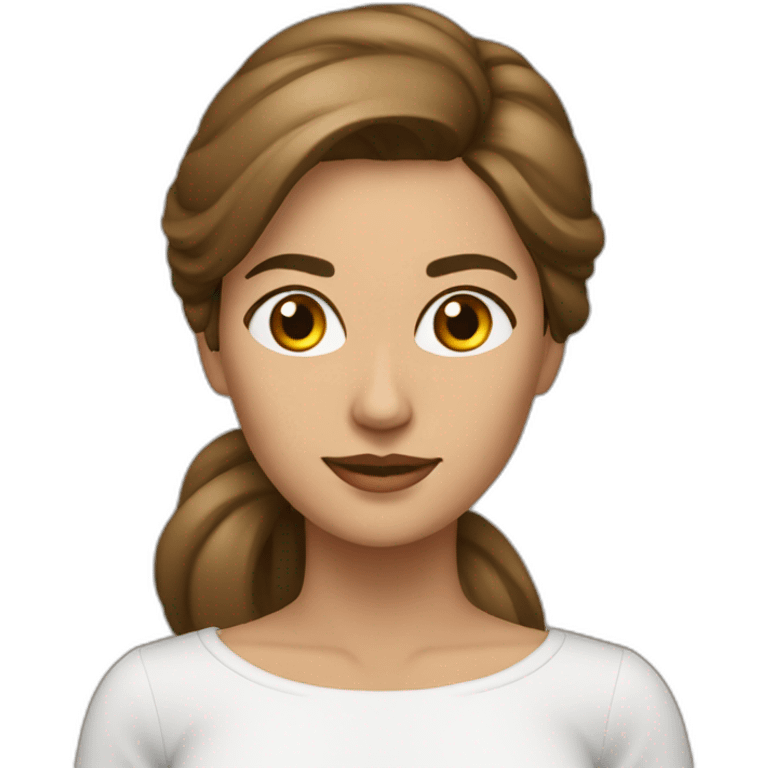 Mujer 55 melena marrón  emoji