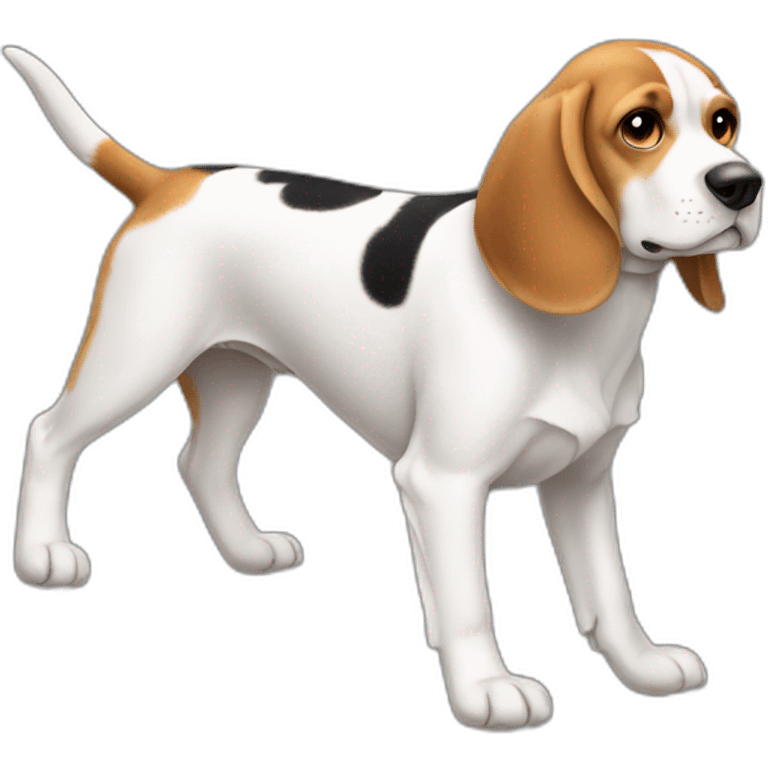 beagle on its back, full body emoji