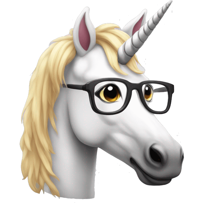 unicorn with glasses emoji