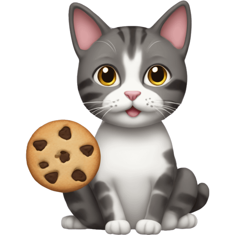 cat with cookie emoji