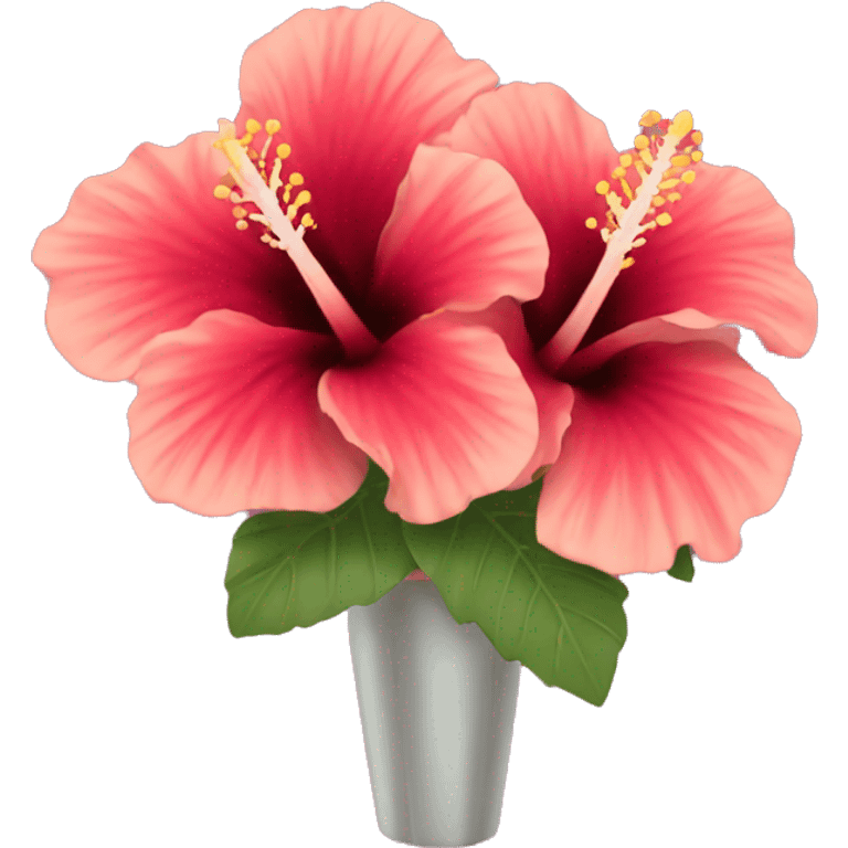 Hibiscus bouquet emoji