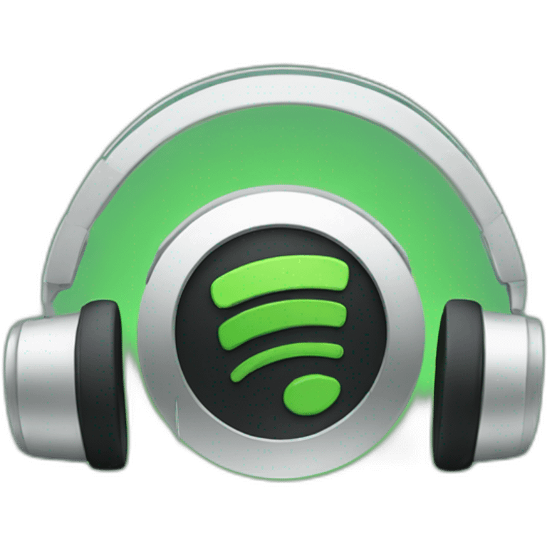 Spotify logo with heaphones emoji