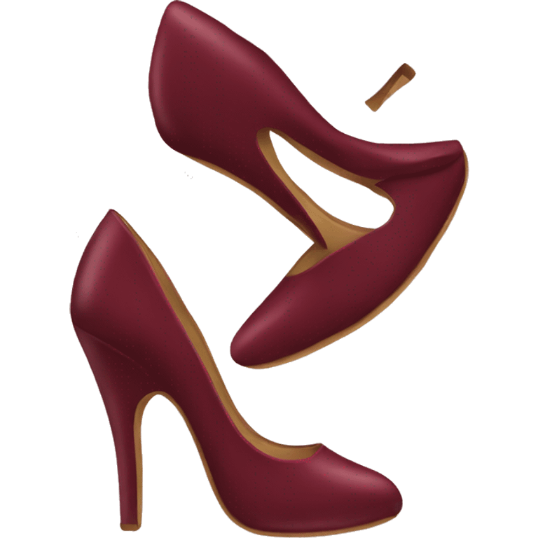 burgundy pair of high heels emoji