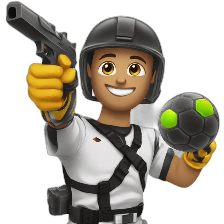 Ronaldo playing paint ball emoji