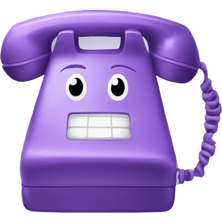 Violet phone emoji