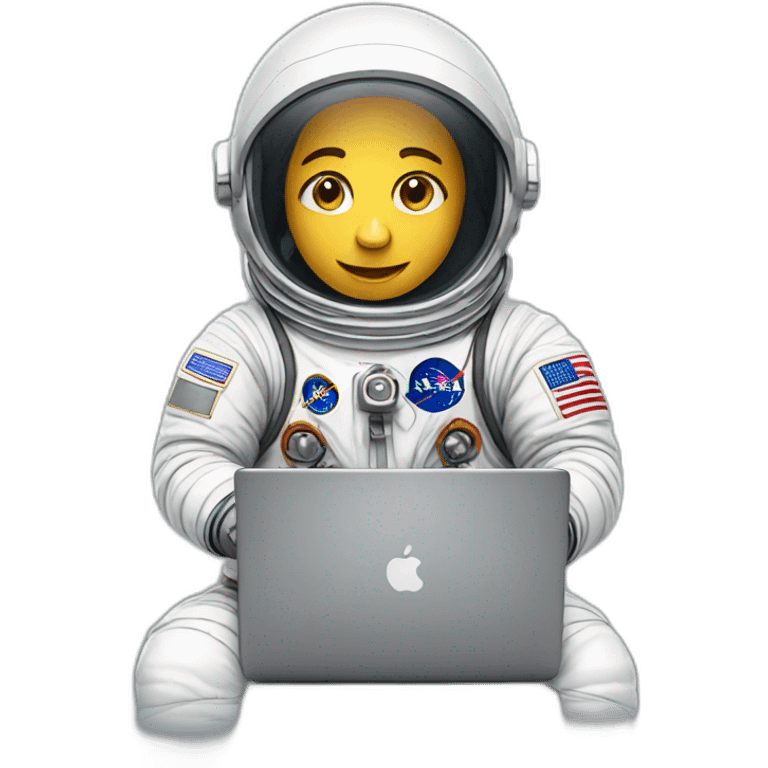 astronaut work on laptop emoji