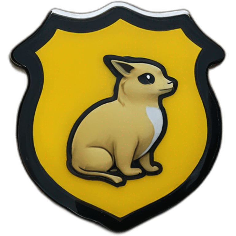 Hufflepuff badge pin emoji