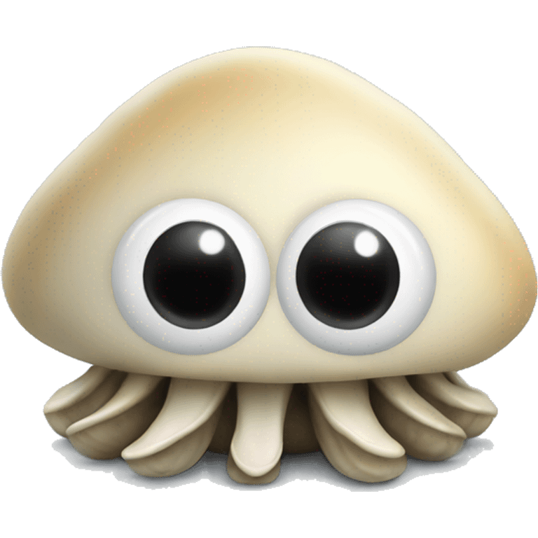 clam with googly eyes emoji