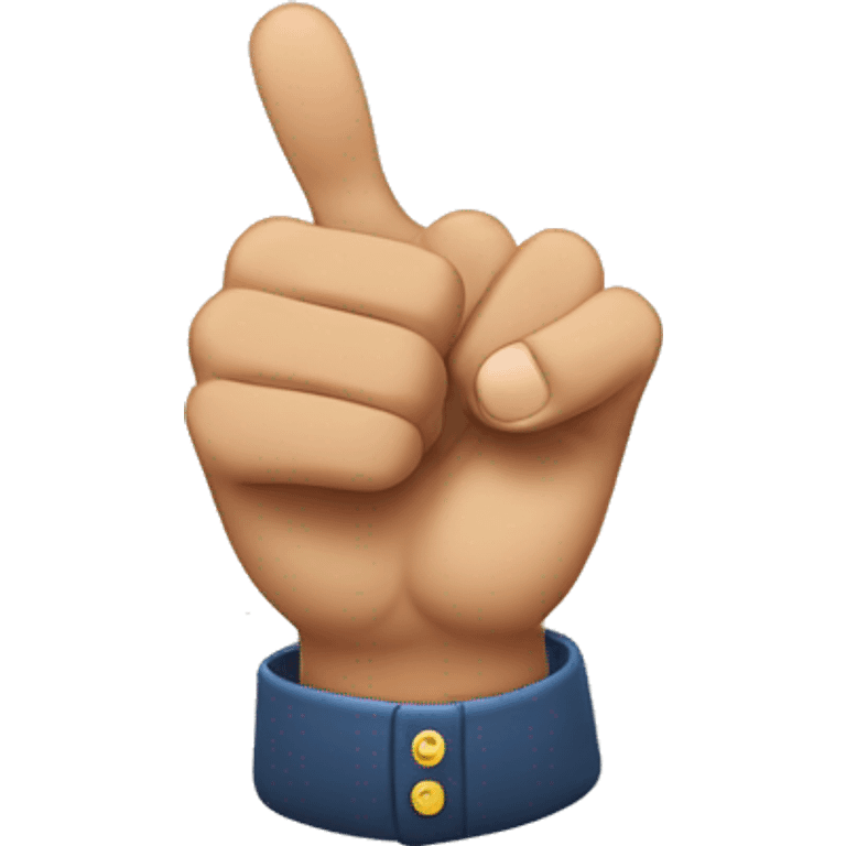 one hand doing the thumbs up gesture with all three thumbs on the hand, the other four fingers are closed in a fist emoji