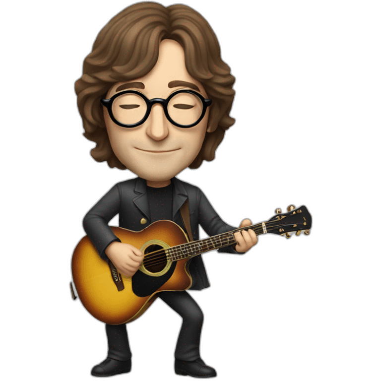 John Lennon playing thé guitar emoji