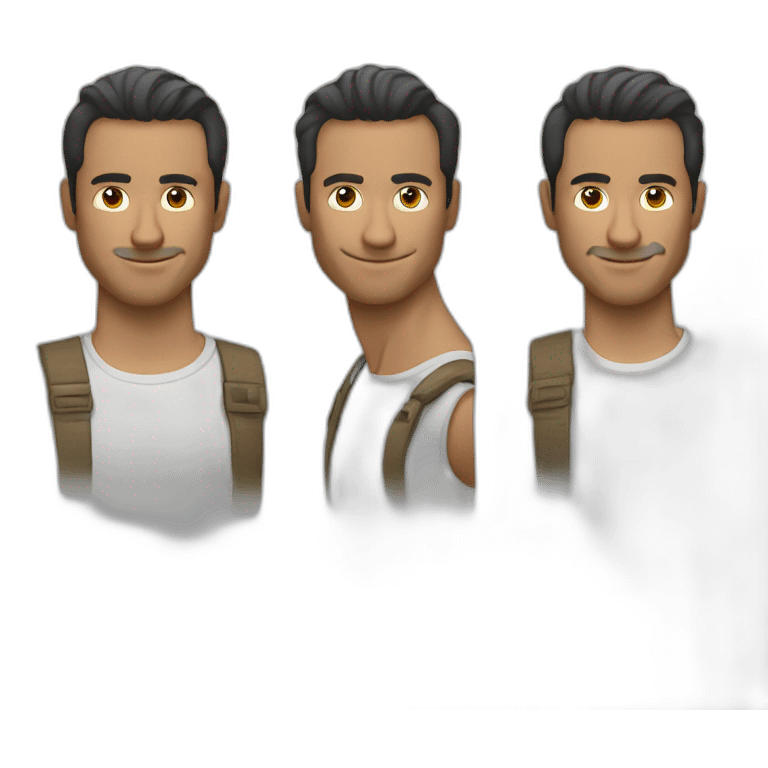 dos hombres hasta la cintura emoji