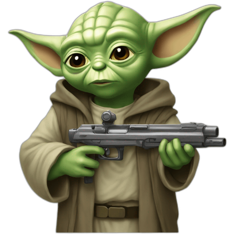 Yoda carrying a FAMAS emoji