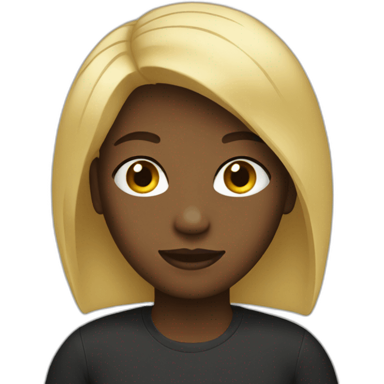 black with blond hair  emoji