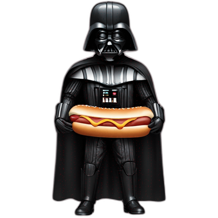 darth vader with hot dog emoji