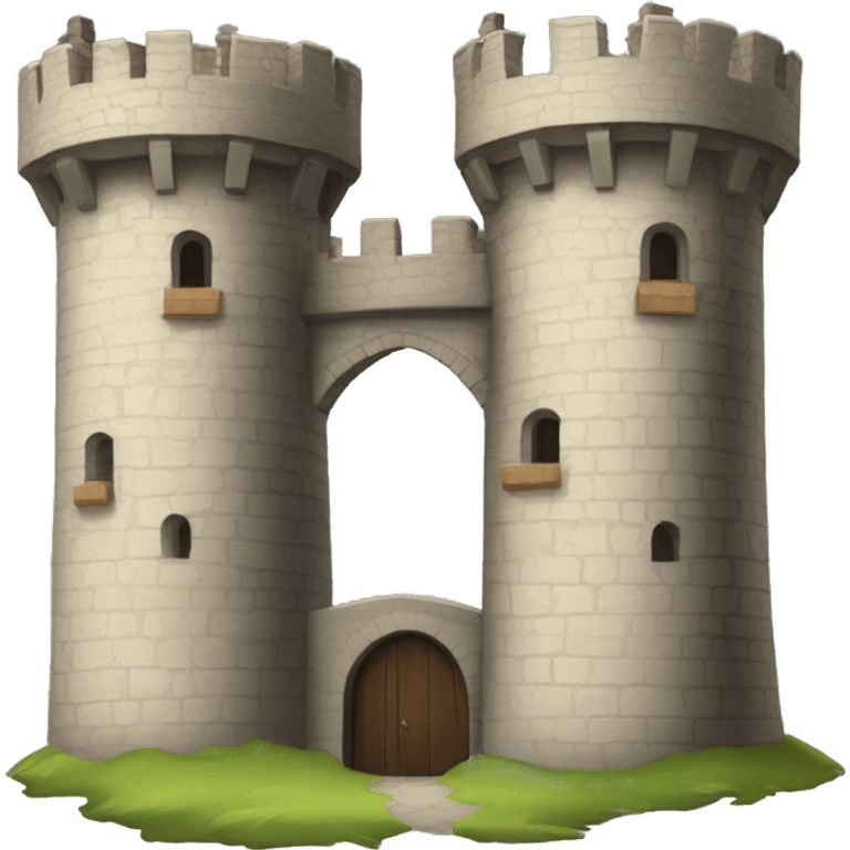 Tower of a medieval castle with fortifications emoji