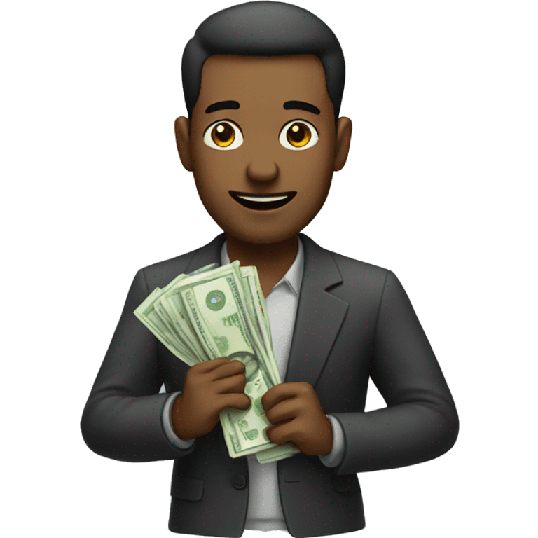 Man with money emoji