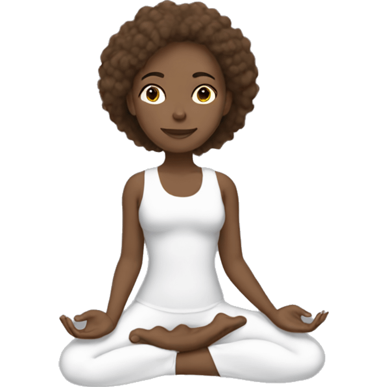 white women yoga in dress emoji