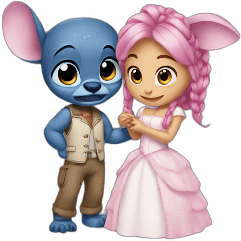 Stich love et Angela  emoji