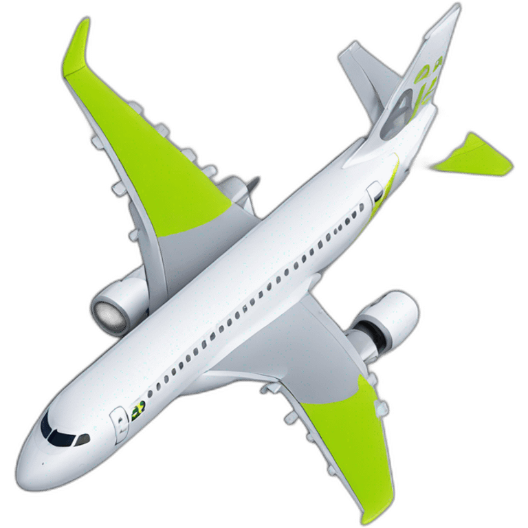 Airbaltic Airbus A220 on ground emoji