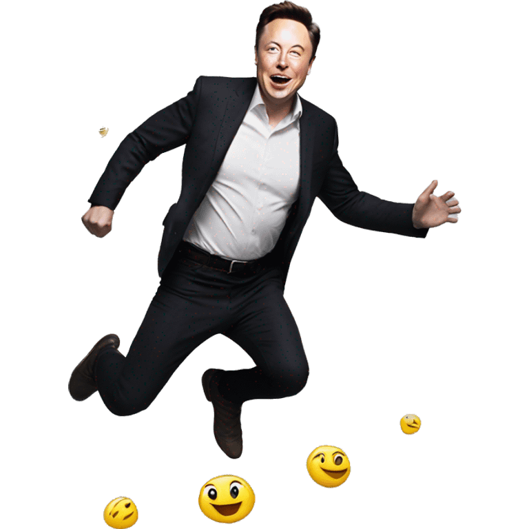 Elon musk jumping emoji