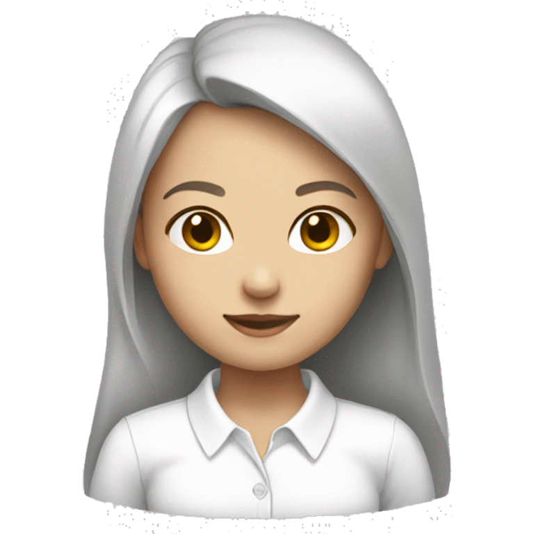 White shirt on girl emoji