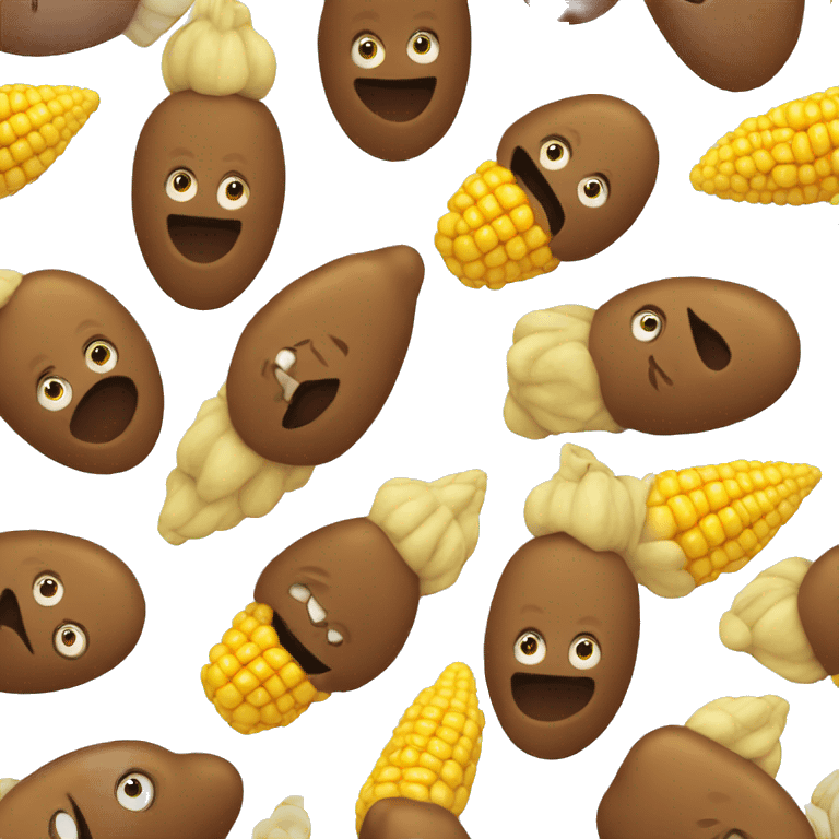 poop with corn emoji