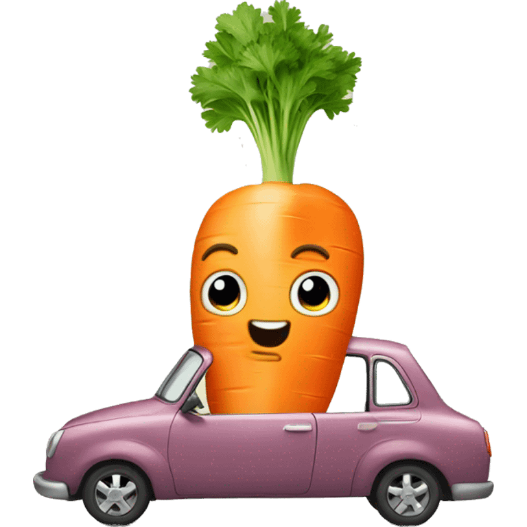 Carrot in a car emoji