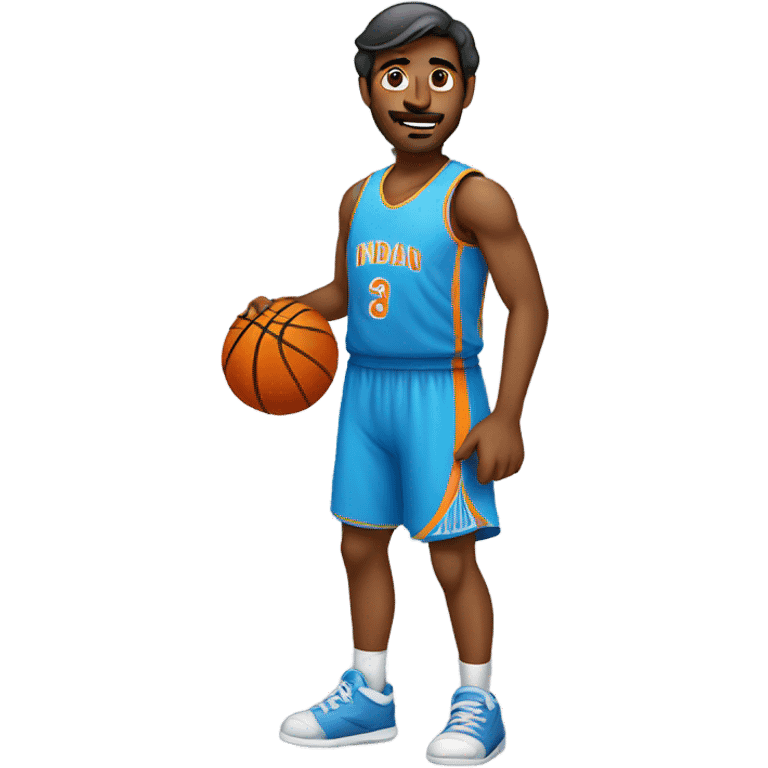 Indian man playing basketball emoji