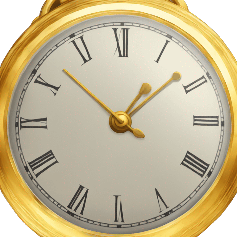 Golden pocket watch emoji