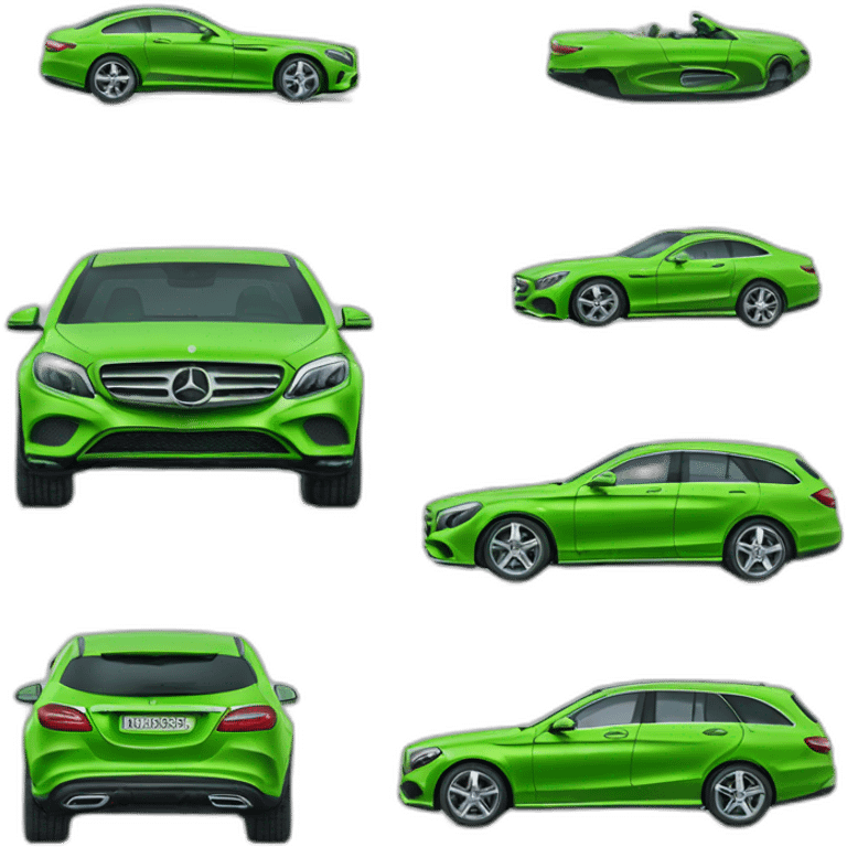 voiture electrique mercedes longue verte emoji