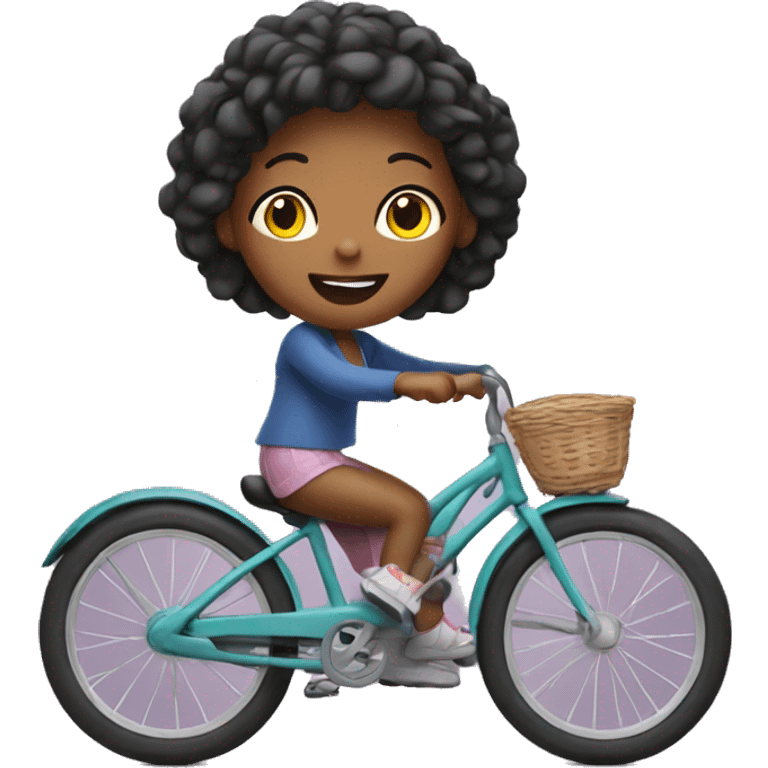 Girl riding bike emoji