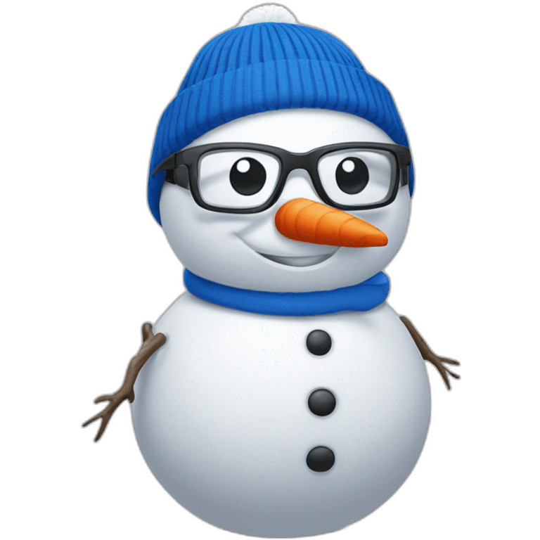 michelin snowman in sport glasses emoji