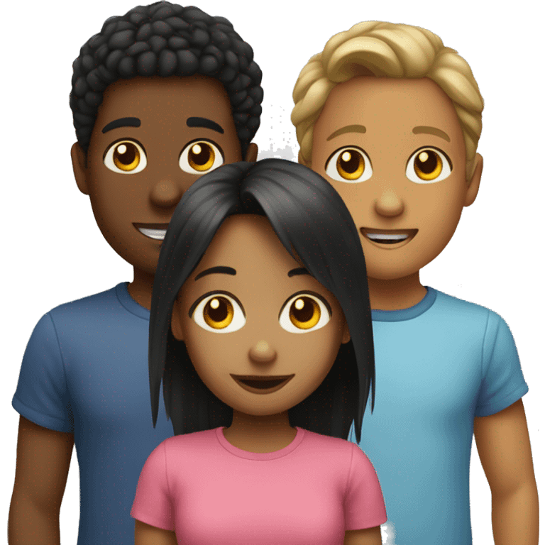 three kids emoji