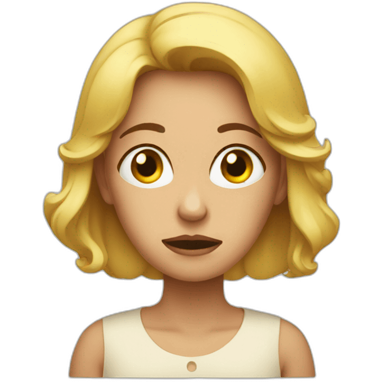 a concerned lady emoji